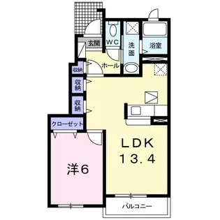 グリーン・アモール【1階】の間取り