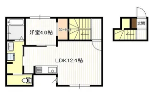 広島県大竹市南栄3【アパート】の間取り