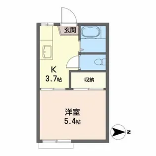 メゾンミモザII【2階】の間取り