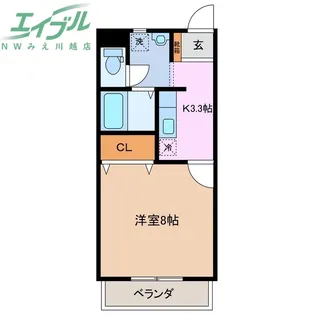 ウィステリアカルムタウンB棟【1階】の間取り