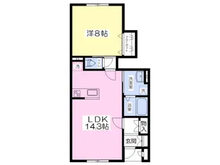 フローリィ アスカ【1階】の間取り