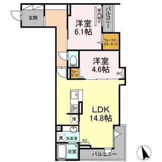アンジュール徳丸B棟【3階】の間取り