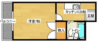 アベニュー西山【2階】の間取り