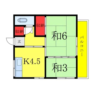 田内コーポ【2階】の間取り
