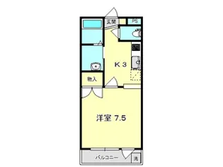 1Kの間取り画像