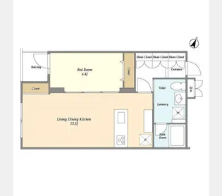 クオーレ中目黒【1階】の間取り
