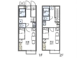レオパレスノーヴァ【1階】の間取り