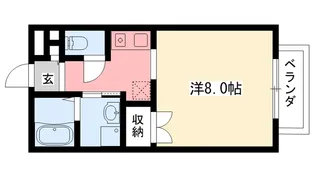 パセオ甲子園【2階】の間取り