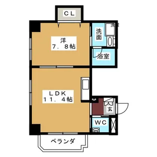 Les. Beauxde 庄内 (レボード庄内)【7階】の間取り