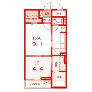 アスベルジュ【2階】の間取り