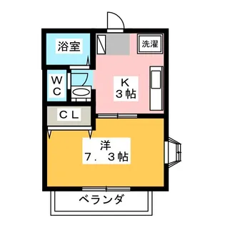 アズ・ミュール【1階】の間取り