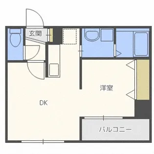 レジデンスタワー札幌【8階】の間取り