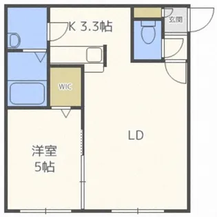 1LDKの間取り画像