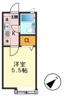 東京都江戸川区西瑞江4【アパート】の間取り
