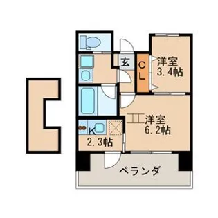 REGALO空港通【10階】の間取り