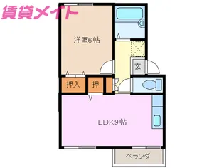 エバーグリーンII【2階】の間取り