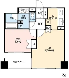 ファミールアクアージュ【11階】の間取り