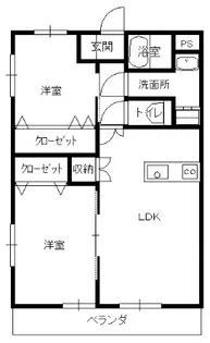 マンションアベニール【4階】の間取り