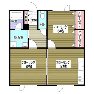 ハイツグリーン【1階】の間取り