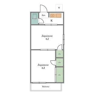 舘野荘【2階】の間取り