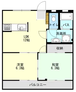 グランハイツK-B【2階】の間取り