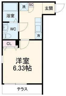 モナーク越谷【2階】の間取り