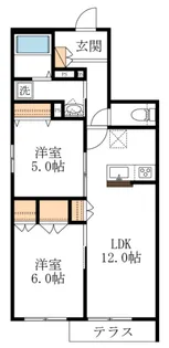 ソレイユ坂戸【1階】の間取り