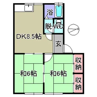 コーポサンテラスB【2階】の間取り