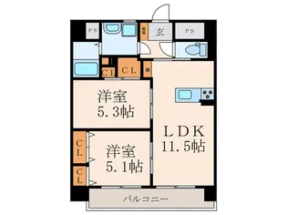 福岡県北九州市門司区柳町1【マンション】の間取り