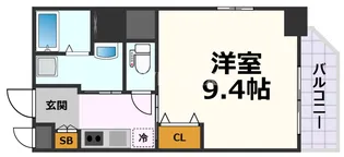 ピースプレイス牛巻【9階】の間取り