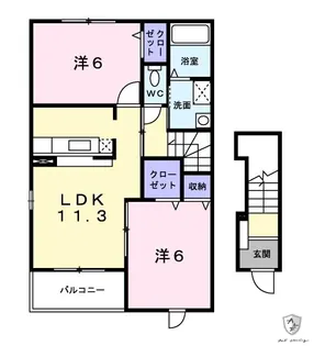 エアリー・ヴィラ B【2階】の間取り