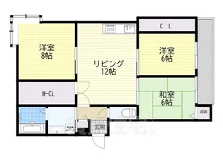 サンシャイン茨木2【1階】の間取り