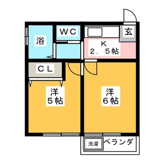 オクノハウス【2階】の間取り