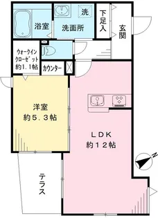 フィシオ桜上水テラス【1階】の間取り