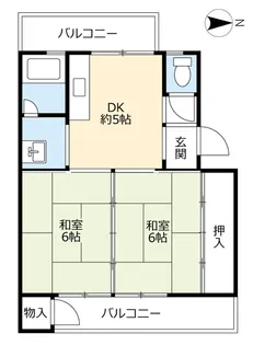 UR下大利【3階】の間取り