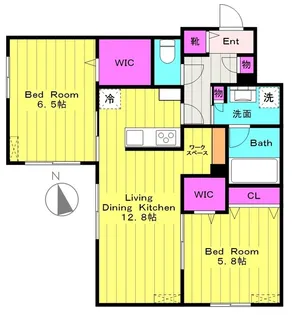 リカ・アイナ【1階】の間取り