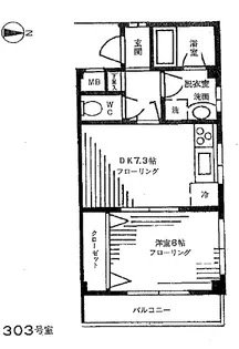 ダイヤモンドキャッスル【3階】の間取り