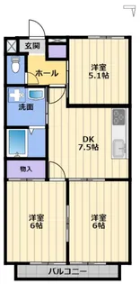 はなハイツII【1階】の間取り