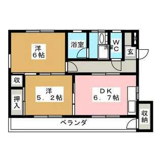 ディアスさくらII【2階】の間取り
