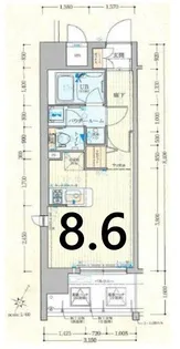 スワンズ大阪アクシオン【7階】の間取り