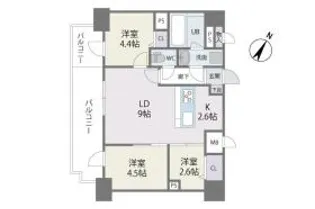 MODERN PALAZZO天神南II【11階】の間取り