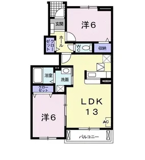 メゾン・ダンデライオンA【1階】の間取り