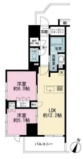 リビオ北品川リバーサイドテラス【14階】の間取り