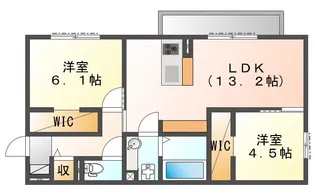 ポナールふじ【1階】の間取り