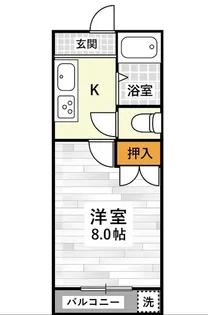 熊本市中央区黒髪7丁目【3階】の間取り