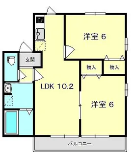 アビタシオンA【1階】の間取り