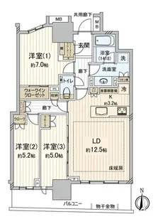 幕張ベイパーク ライズゲートタワー【20階】の間取り