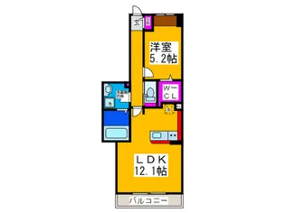 トライアンフ北三国【4階】の間取り