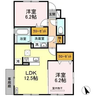 セジュールS【1階】の間取り