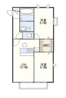 ジュシサンハウス巨勢【1階】の間取り
